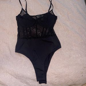 White fox boutique mesh bodysuit